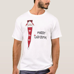 Camiseta Engraçado Ho Ho Feliz Natal Papai Noel