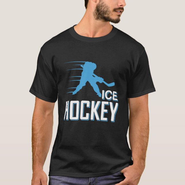 Camiseta Engraçado Hockey com Gelo (Frente)