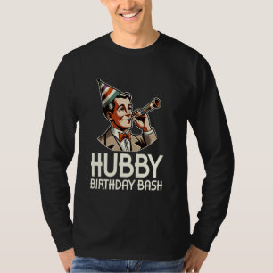 Camiseta Engraçado Hubby Birthday Bash Anniversário Anivers