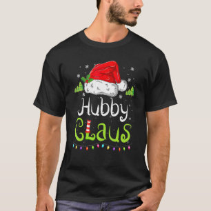 Camiseta Engraçado Hubby Claus Natal Pijamas Santa Hat Fami