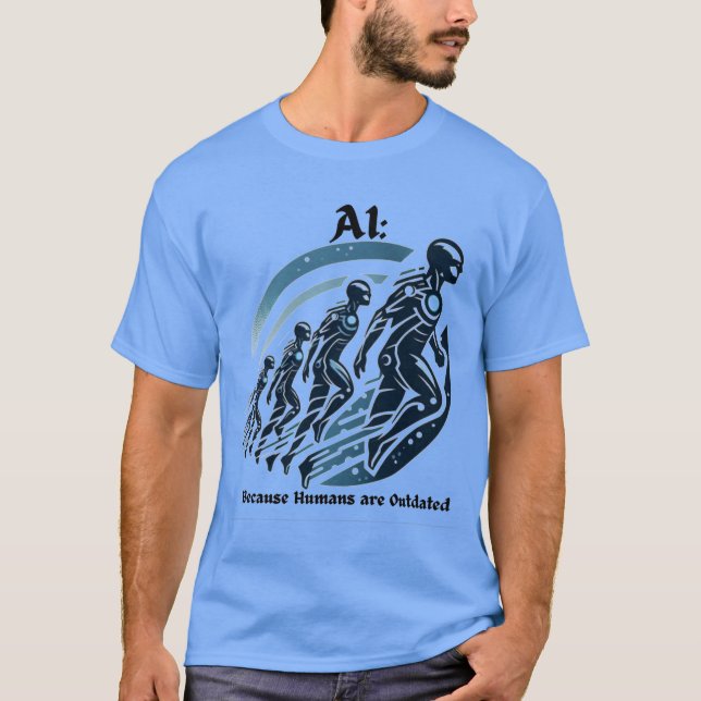 Camiseta Engraçado "Humanos desatualizados, atualizar para  (Frente)