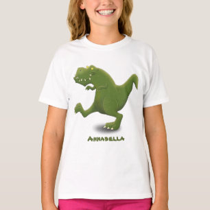 Camiseta Engraçado humor de desenho animado com dinossauro