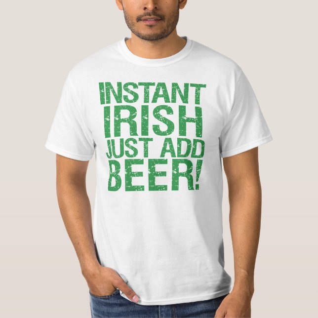 Camiseta Engraçado humor irlandês de cerveja (Frente)