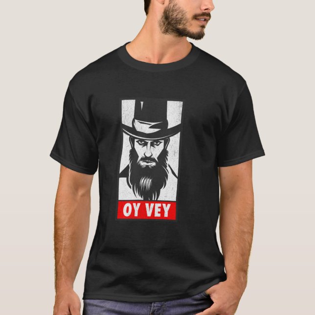 Camiseta Engraçado Humor Judeu Oy Vey (Frente)