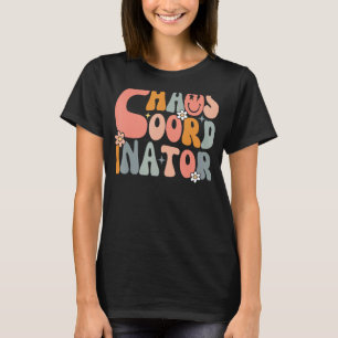 Camiseta Engraçado Humor Retro Caos Coordenador de Professo