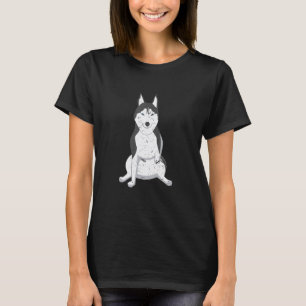 Camiseta Engraçado Husky Tripé de Três Pernas Necessidades