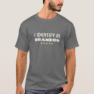 Camiseta Engraçado Identificar-Me Como Brandon American Me