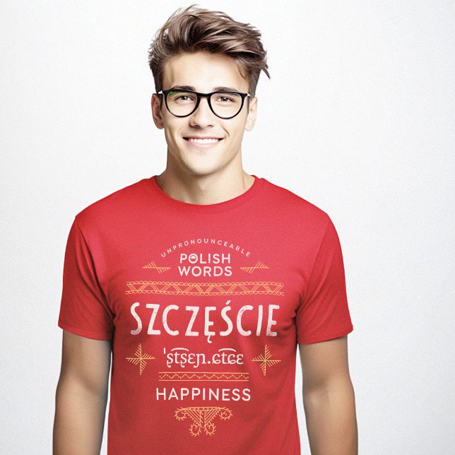 Camiseta Engraçado idioma polonês dá felicidade (Funny Polish Language Gifts Happiness T-Shirt)