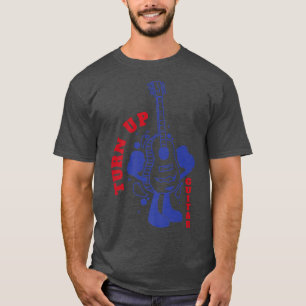 Camiseta Engraçado Ilustração de Violão Retro Guitaristas e