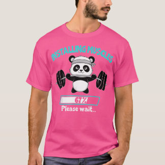 Camiseta Engraçado Instalar Barbe De Panda Muscular