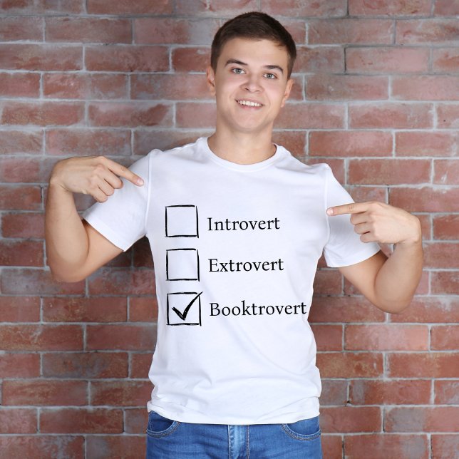 Camiseta Engraçado Introdução ao Livro de Booktrovert Extro (Criador carregado)
