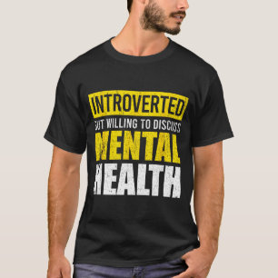 Camiseta Engraçado introvertido mas disposto a discutir saú