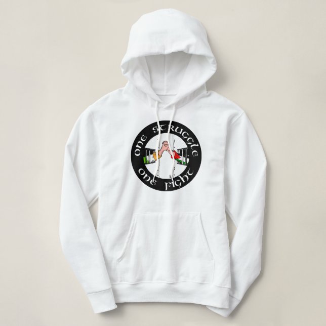 Camiseta Engraçado Irlanda Palestina Uma Luta, Uma Luta (Frente do Design)