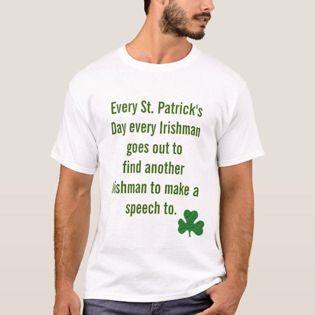 Camiseta Engraçado irlandês dizendo o AY de Saint PATRICK (Frente)