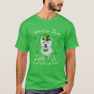 Camiseta Engraçado Irlandês Pub Westie Mãe Mãe Mãe Mul