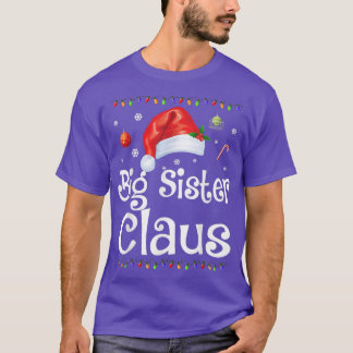 Camiseta Engraçado Irmã Grande Claus Papais noeis De Pijama