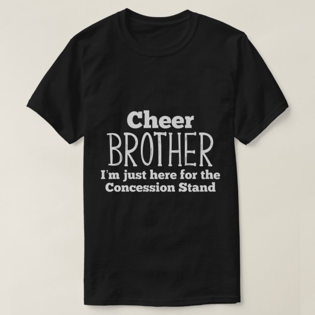 Camiseta Engraçado Irmão Meninos Irmãos Irmão Cheerleader I (Frente do Design)
