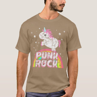 Camiseta Engraçado Irônico Legal Unicorn Punk Rock Music Fe