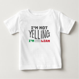 Camiseta Engraçado Itália Piada Não Gritando Itália Cre