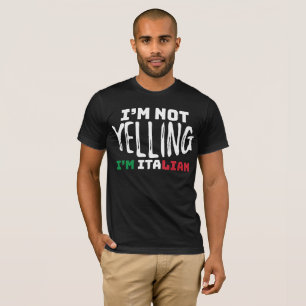 Camiseta Engraçado Itália Piada Não Gritando Itália Cresceu