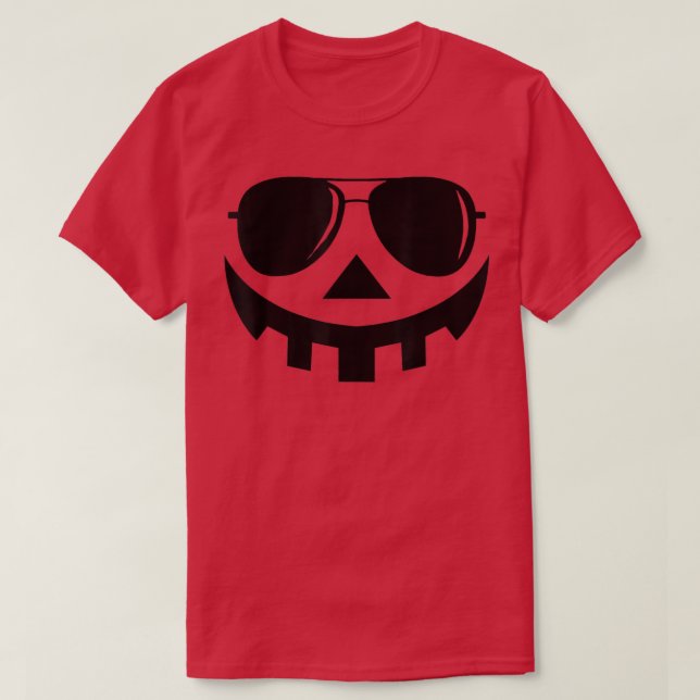 Camiseta Engraçado Jack O Lanterna Óculos de sol, Spookpkin (Frente do Design)