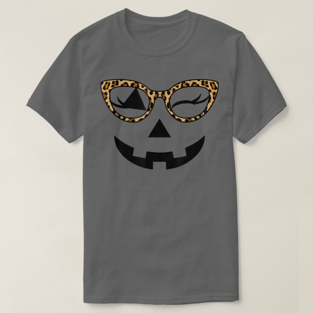 Camiseta Engraçado Jack O Lanterna Pumpkin Face Hallowen Le (Frente do Design)