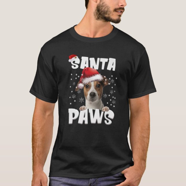 Camiseta Engraçado Jack Russell Terrier, Árvore de Natal D (Frente)
