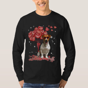 Camiseta Engraçado Jack Russell Terrier Heart Dia de os nam