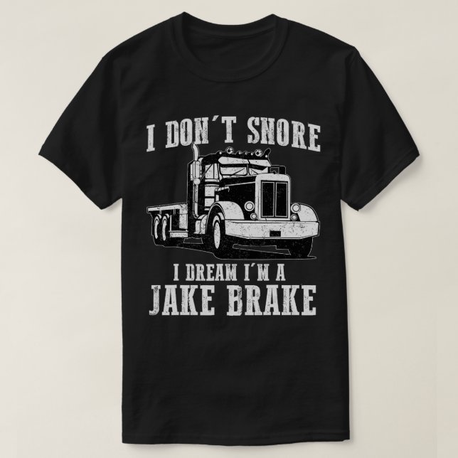 Camiseta Engraçado Jake Brake Motorista Presente Para Homen (Frente do Design)