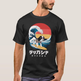 Camiseta Engraçado japonês Chin Japonês Kanagawa Wave Dog