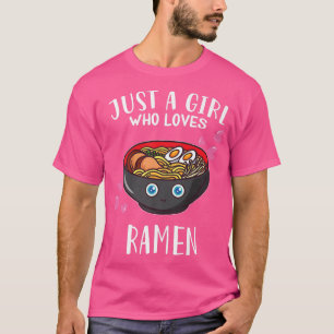 Camiseta Engraçado Japonês Ramen Lover Apenas Uma Menina Qu