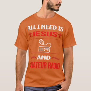 Camiseta Engraçado Jesus Amador Rádio Ham