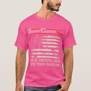Camiseta Engraçado Jesus Cristo 24 Só Jesus Pode Salvar Est