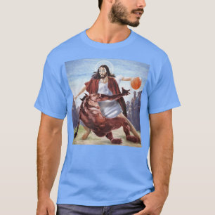 Camiseta Engraçado Jesus Cruzando Os Demais Cristãos