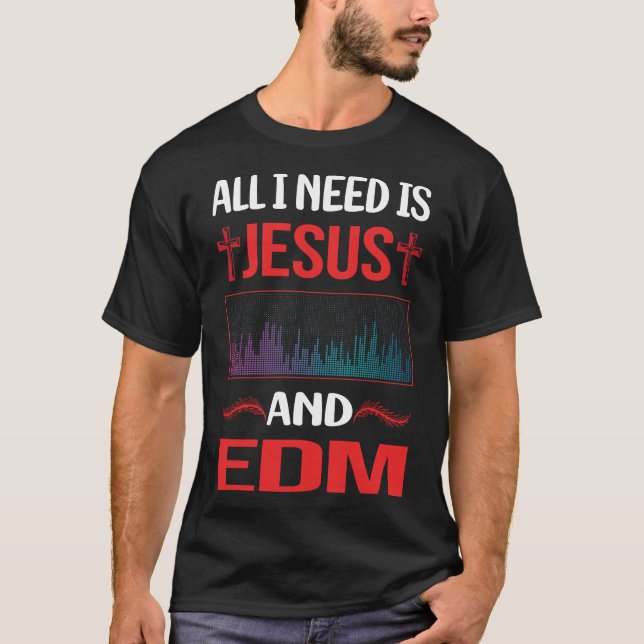 Camiseta Engraçado Jesus EDM (Frente)
