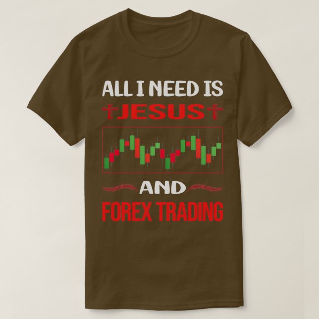 Camiseta Engraçado Jesus Forex Trading Trader (Frente do Design)