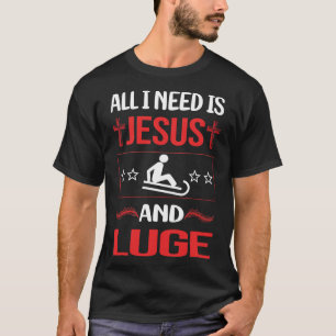 Camiseta Engraçado Jesus Luge Luger