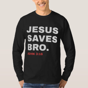 Camiseta Engraçado Jesus Salva Irmão da Igreja Cristã Pai J