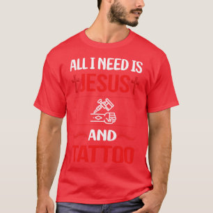 Camiseta Engraçado Jesus Tattoo