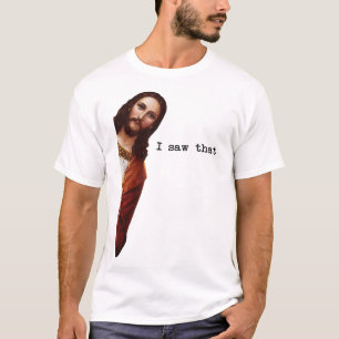 Camiseta Engraçado Jesus, vi que homens cristãos são presen