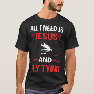 Camiseta Engraçado Jesus Voando Tying