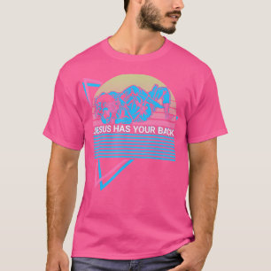 Camiseta Engraçado Jiu Jitsu Bjj Retro Jesus Tem As Costas
