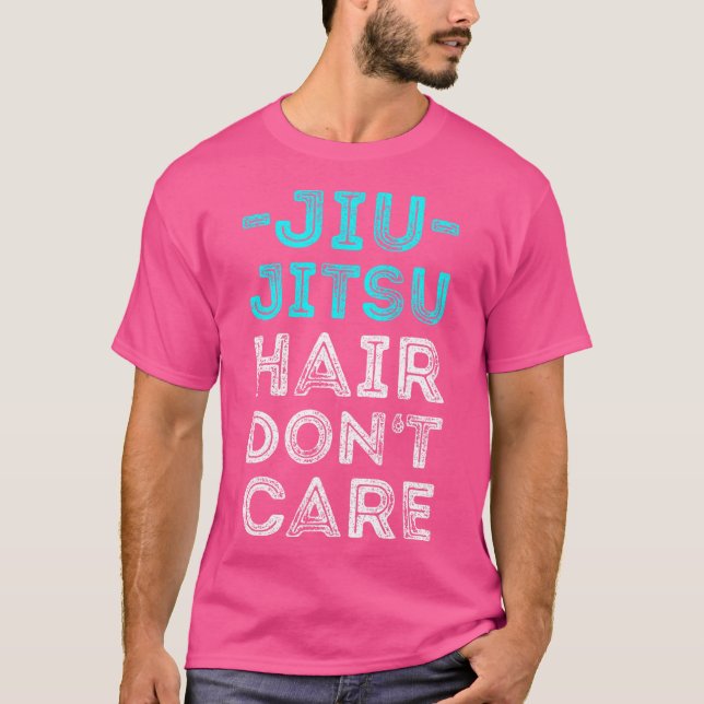 Camiseta Engraçado Jiu Jitsu Hair Não Se Importa Bjj (Frente)