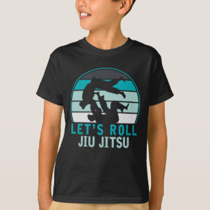 Camiseta Engraçado Jiu Jitsu Roll Fighters BJJ Treinando H
