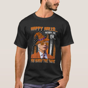Camiseta Engraçado Joe Biden Confusa Anti-Biden Pumpkin Fel