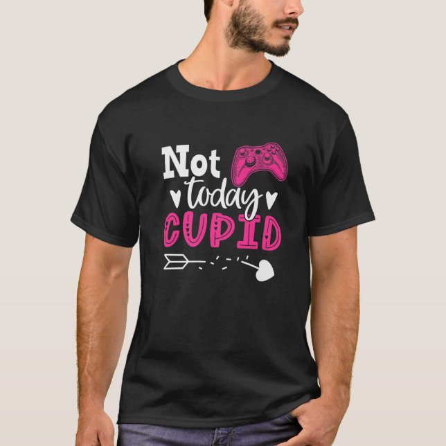 Camiseta Engraçado Jogador Cupido Anti-Dia de os namorados (Frente)