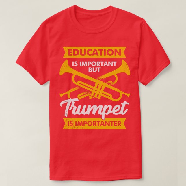 Camiseta Engraçado jogador de trompete Presente (Frente do Design)