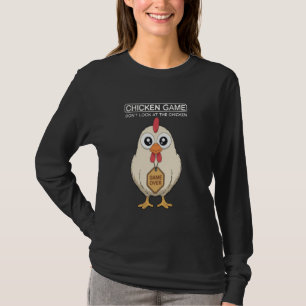 Camiseta Engraçado Jogo de Frango Não Olhe para o Galinha S