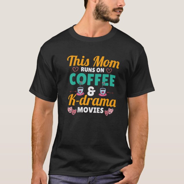Camiseta Engraçado K-Drama Mãe KPOP Merchandise Coreano Mul (Frente)