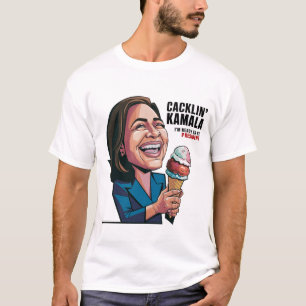 Camiseta Engraçado Kamala Harris comendo político Sorvete
